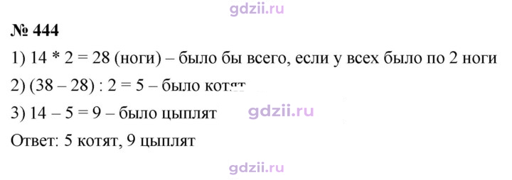 Скан решения номера 444