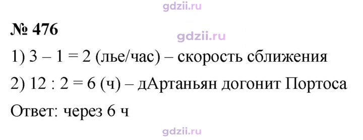 Скан решения номера 476