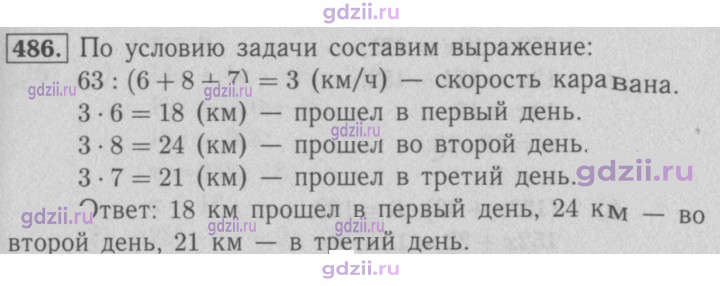 Скан решения номера 486