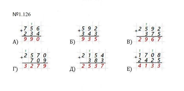 Скан решения номера 1.126 (126)