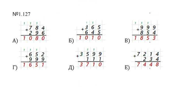 Скан решения номера 1.127 (127)
