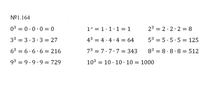 Скан решения номера 1.164 (164)