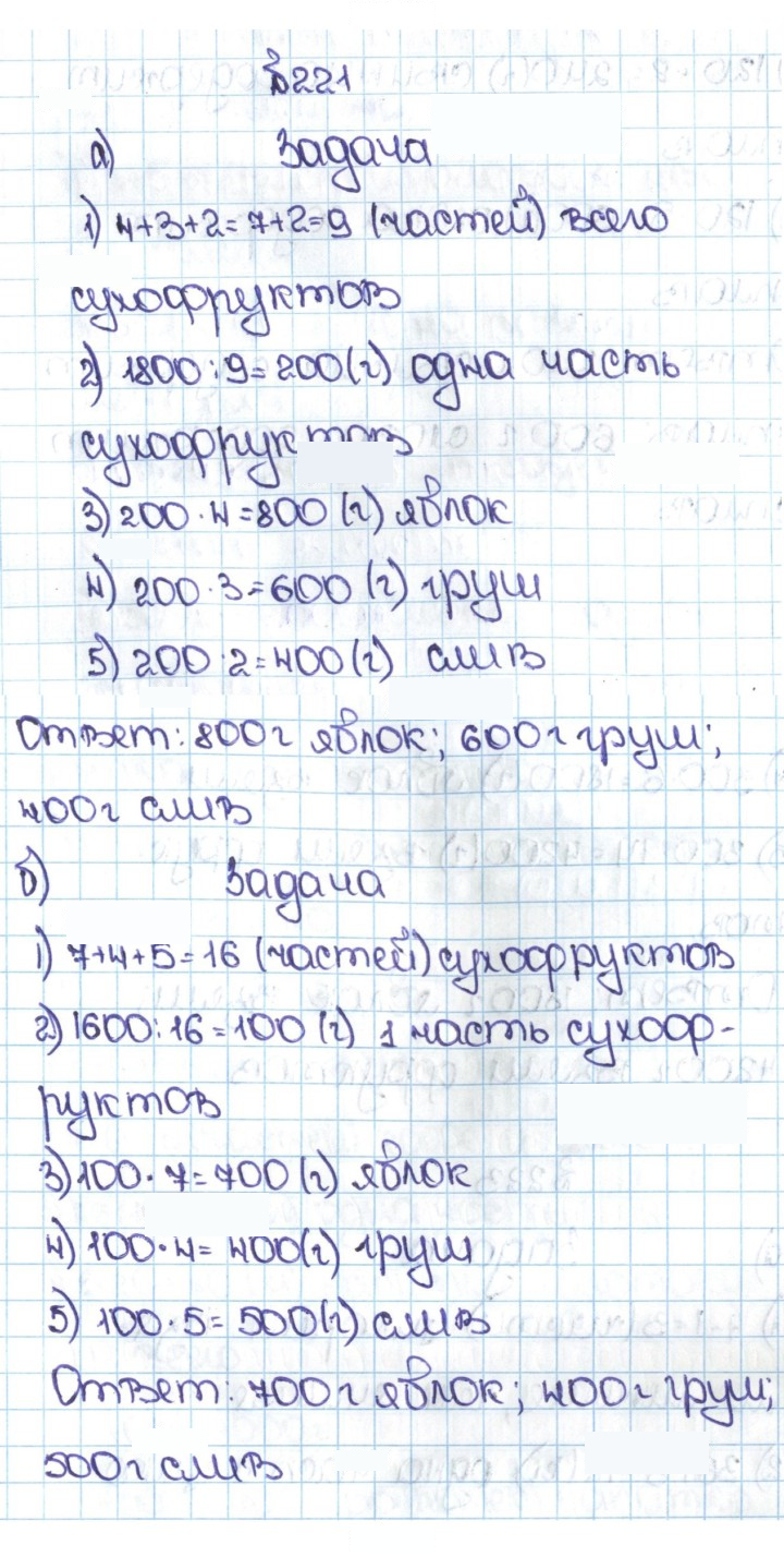 Скан решения номера 1.221 (221)