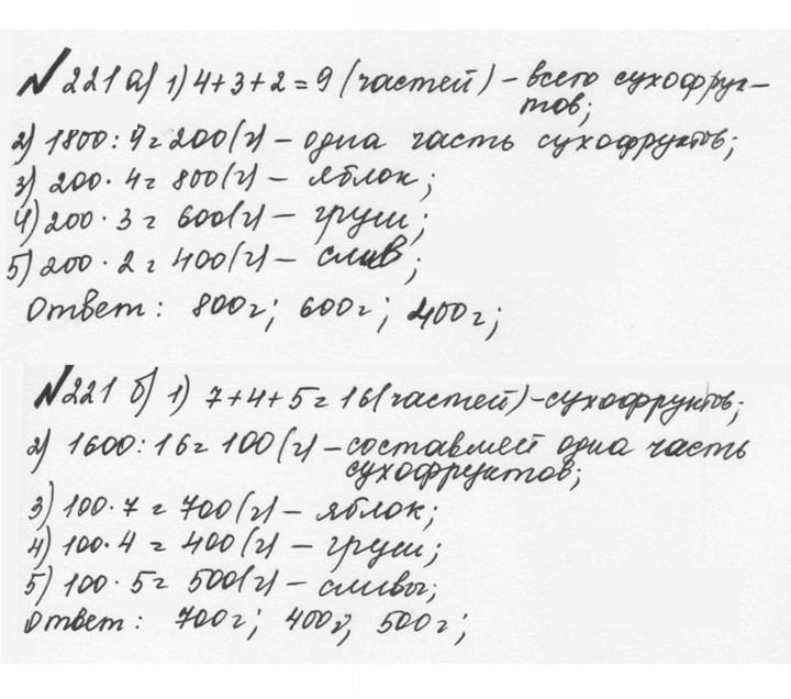 Скан решения номера 1.221 (221)