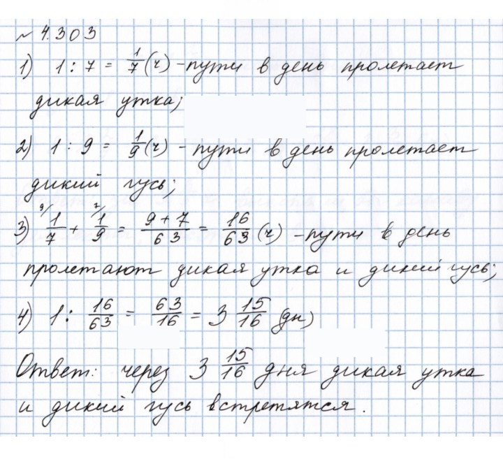 Скан решения номера 4.303 (1030)