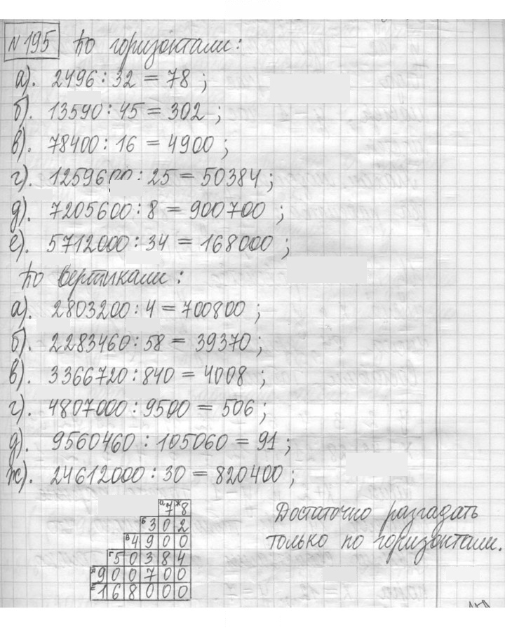Скан решения номера 195