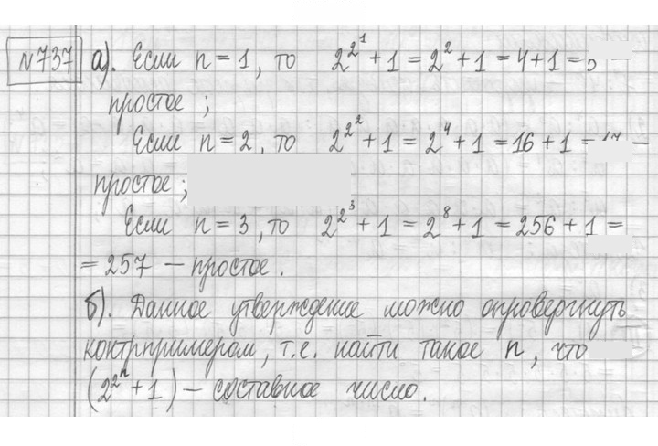 Скан решения номера 737