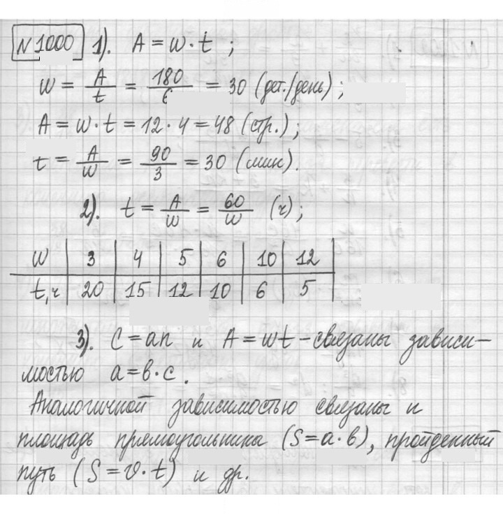 Скан решения номера 1000