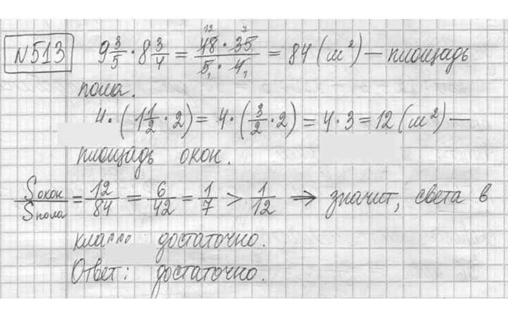 Скан решения номера 513