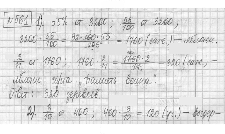 Скан решения номера 561