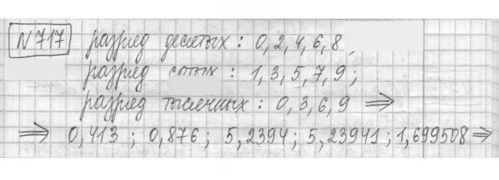 Скан решения номера 717
