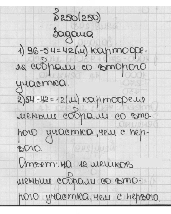 Скан решения номера 250 (250)