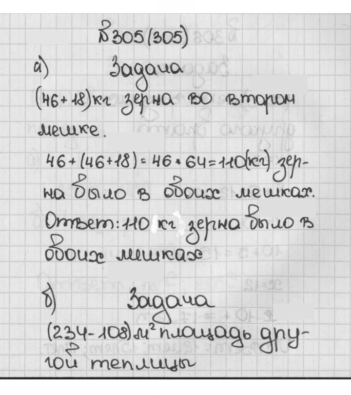Скан решения номера 305 (305)