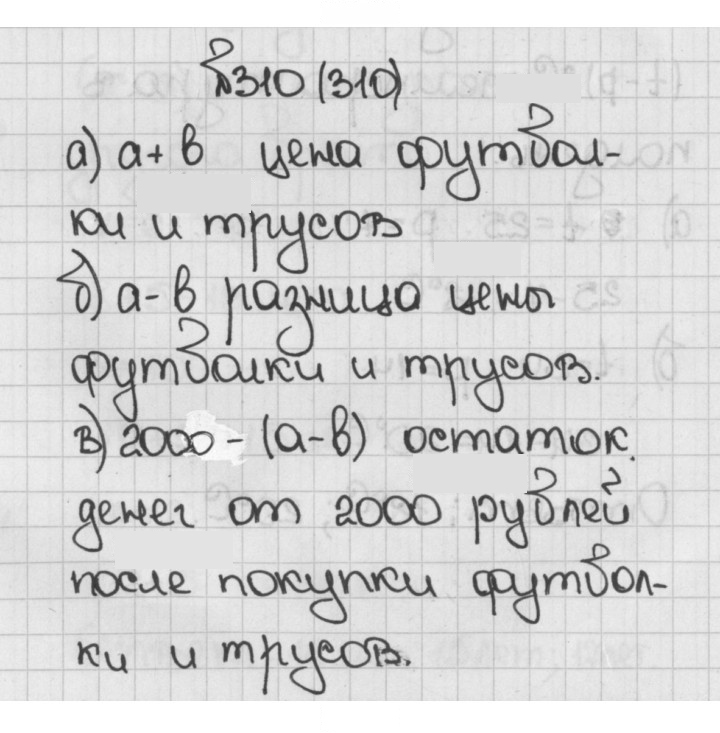 Скан решения номера 310 (310)