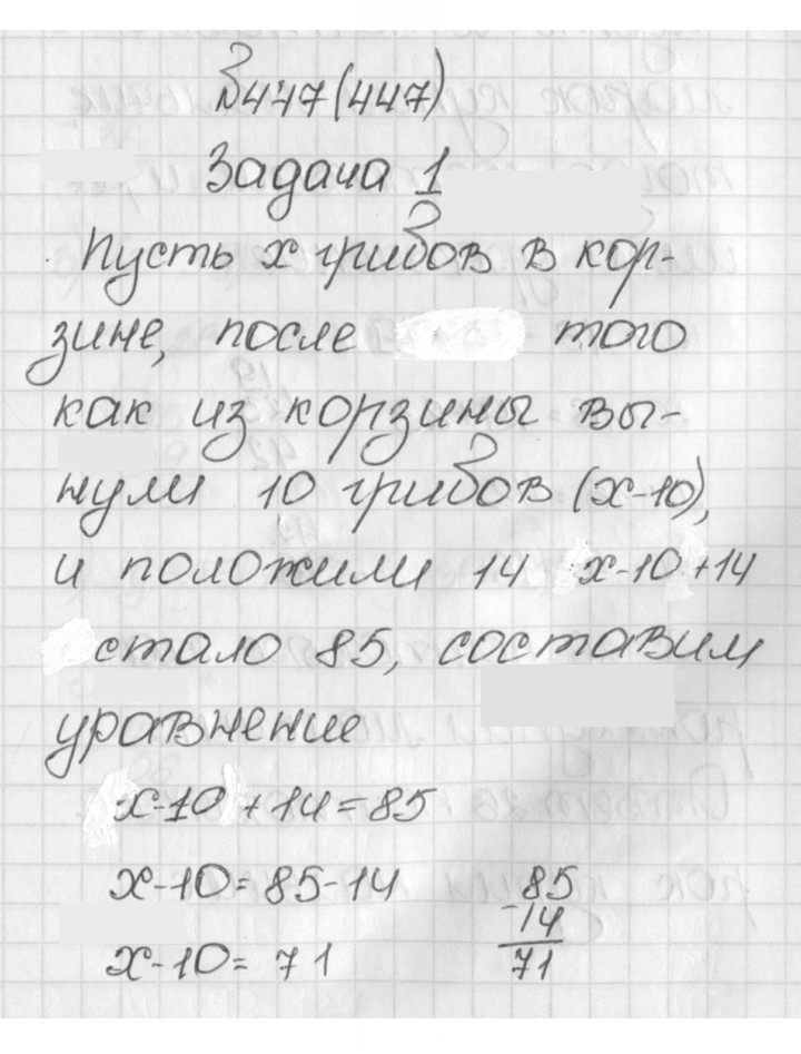 Скан решения номера 447 (447)