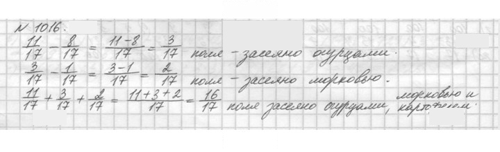 Скан решения номера 1016 (167)