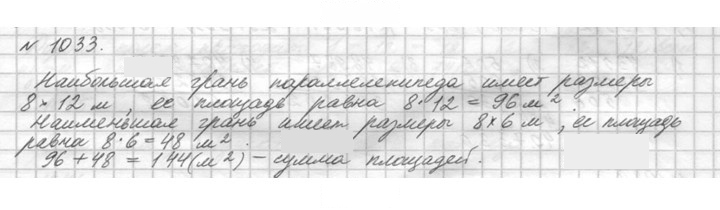 Скан решения номера 1033 (184)