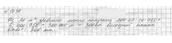 Скан решения номера 1034 (185)
