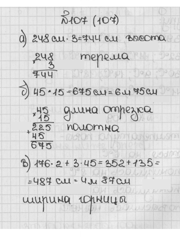 Скан решения номера 107 (107)