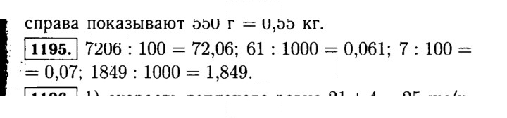 Скан решения номера 1195 (345)