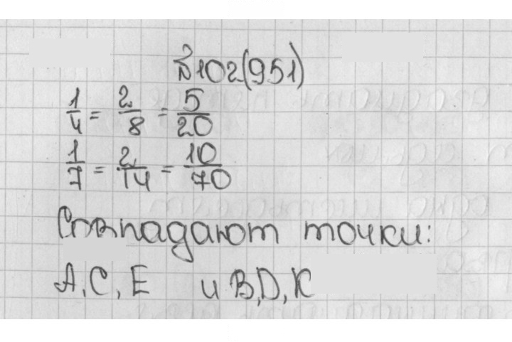Скан решения номера 102 (951)