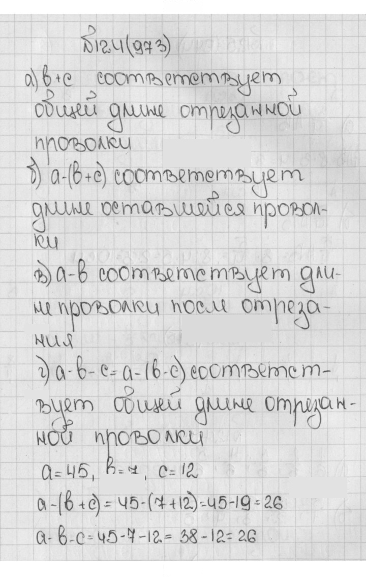 Скан решения номера 124 (973)