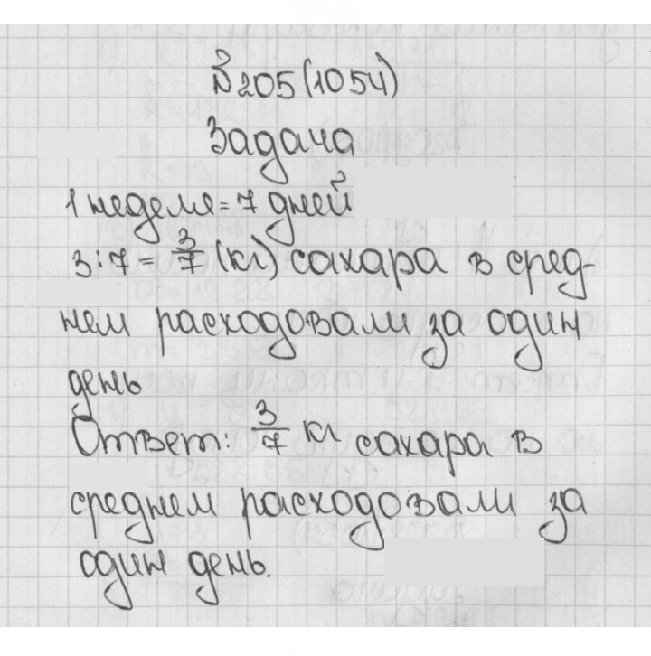 Скан решения номера 205 (1054)