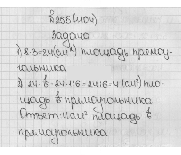 Скан решения номера 255 (1104)