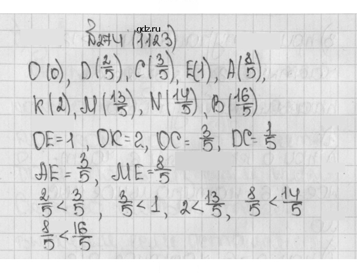 Скан решения номера 274 (1123)