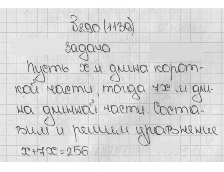 Скан решения номера 290 (1139)