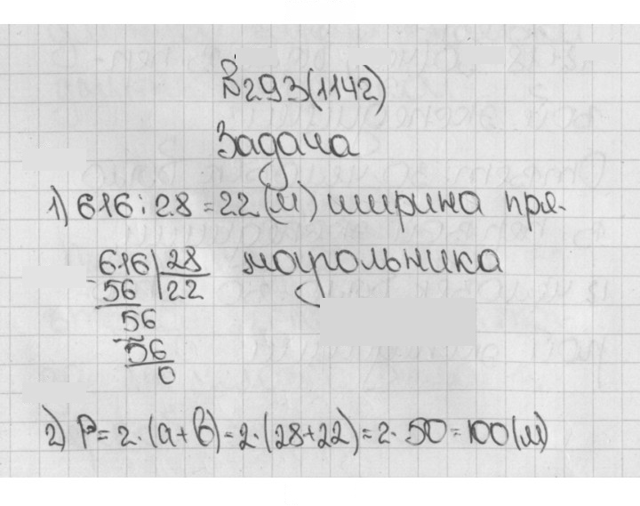 Скан решения номера 293 (1142)