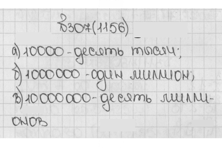 Скан решения номера 307 (1156)