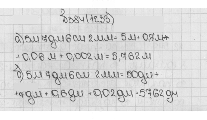 Скан решения номера 384 (1233)