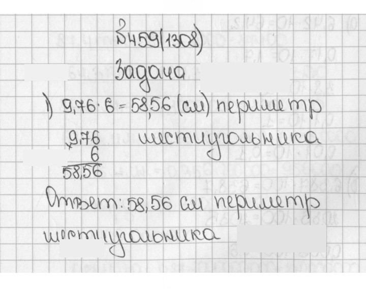 Скан решения номера 459 (1308)