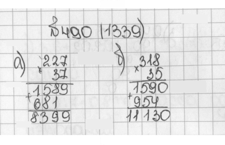 Скан решения номера 490 (1339)