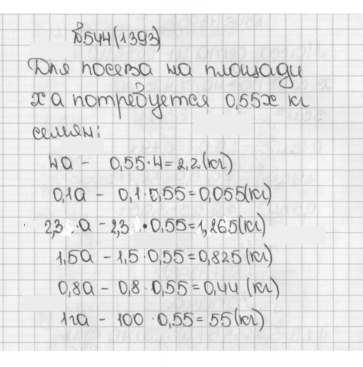 Скан решения номера 544 (1393)