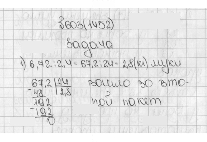 Скан решения номера 603 (1452)