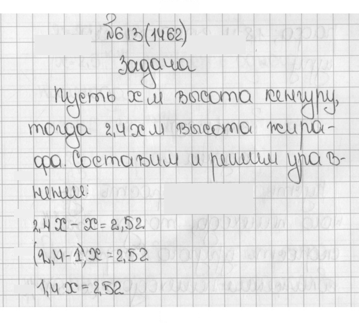 Скан решения номера 613 (1462)
