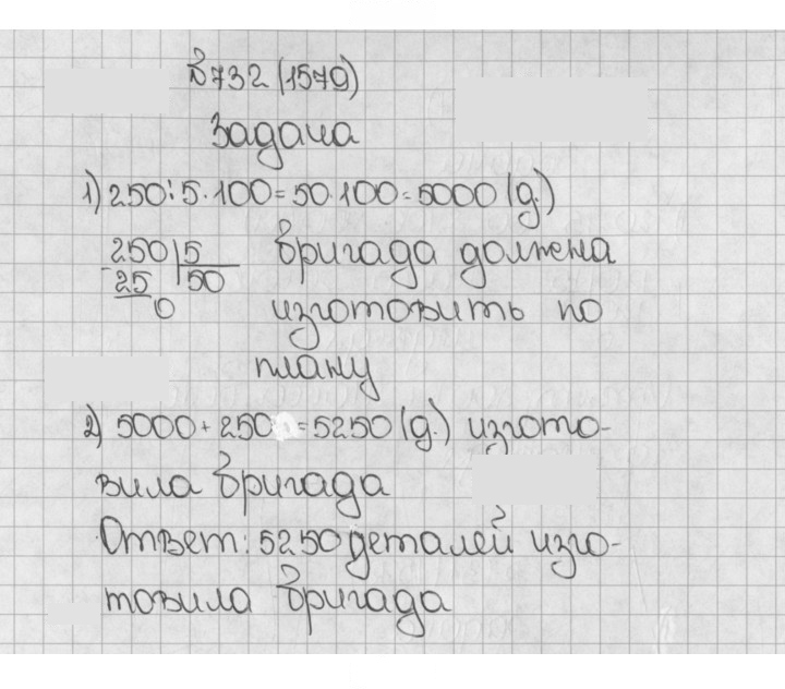 Скан решения номера 732 (1579)