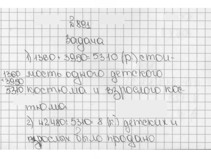 Скан решения номера 891