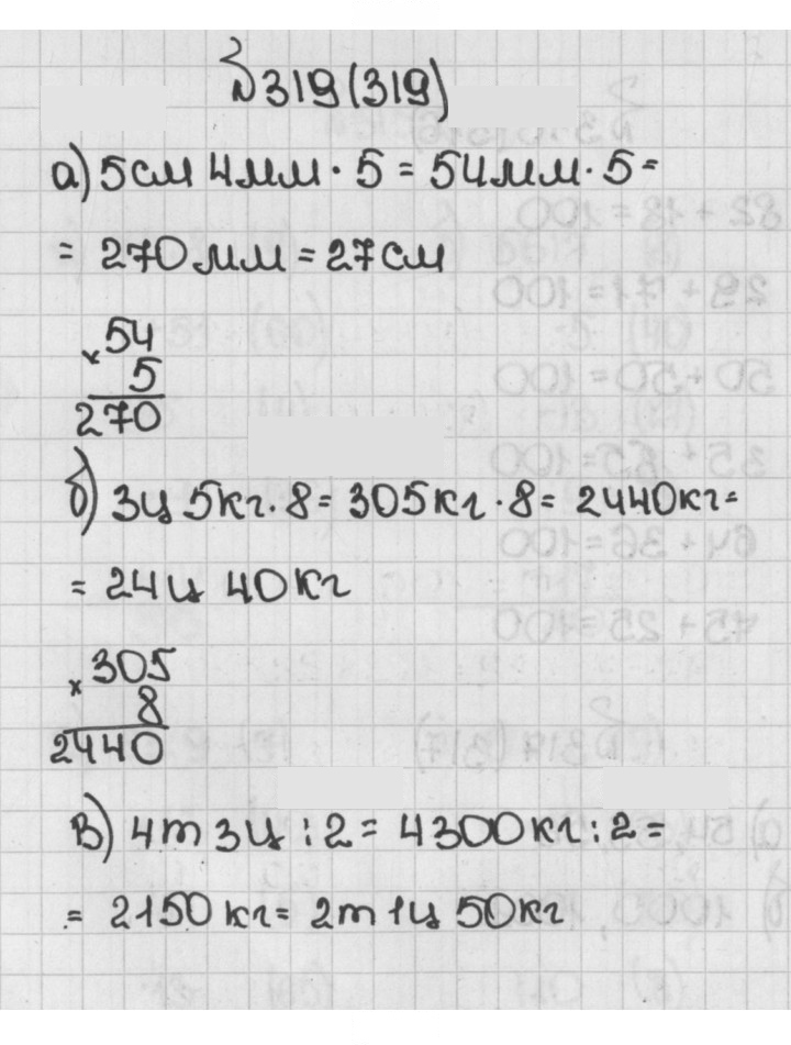 Скан решения номера 319 (319)
