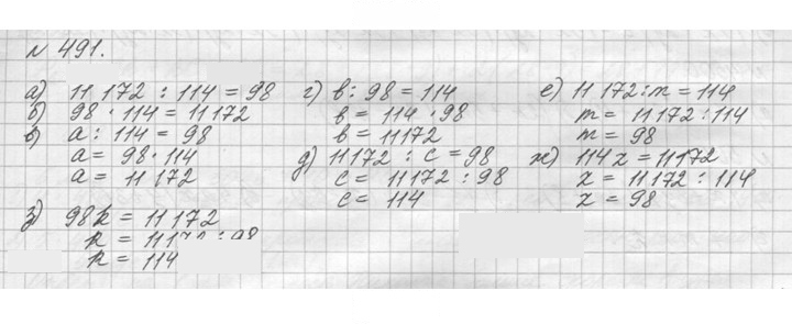 Скан решения номера 491 (491)