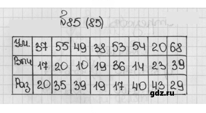 Скан решения номера 85 (85)
