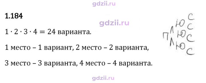Скан решения номера 1.184