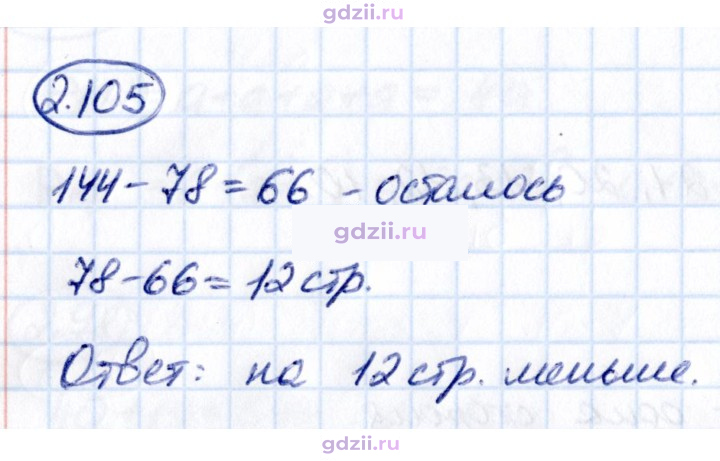 Скан решения номера 2.105