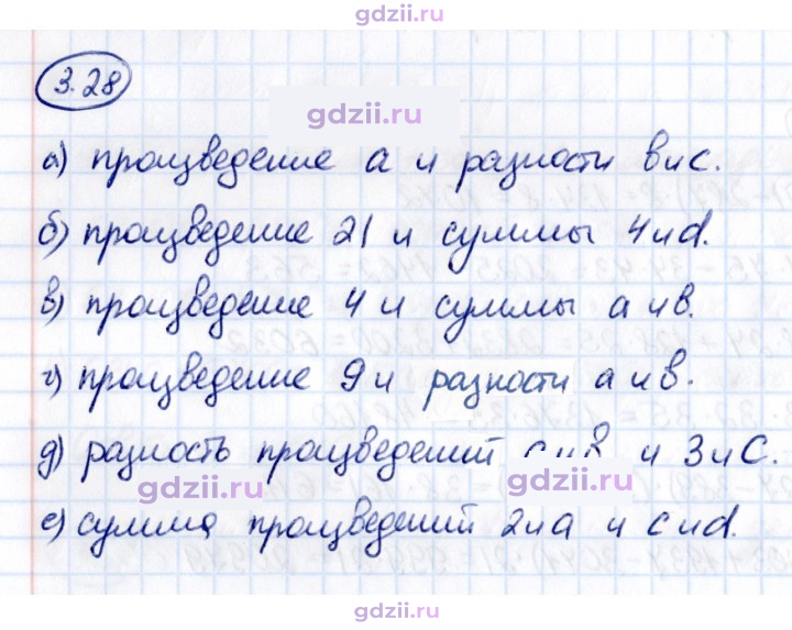 Скан решения номера 3.28