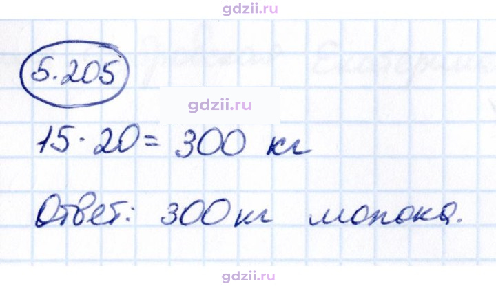 Скан решения номера 5.205