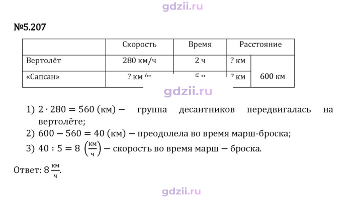 Скан решения номера 5.207