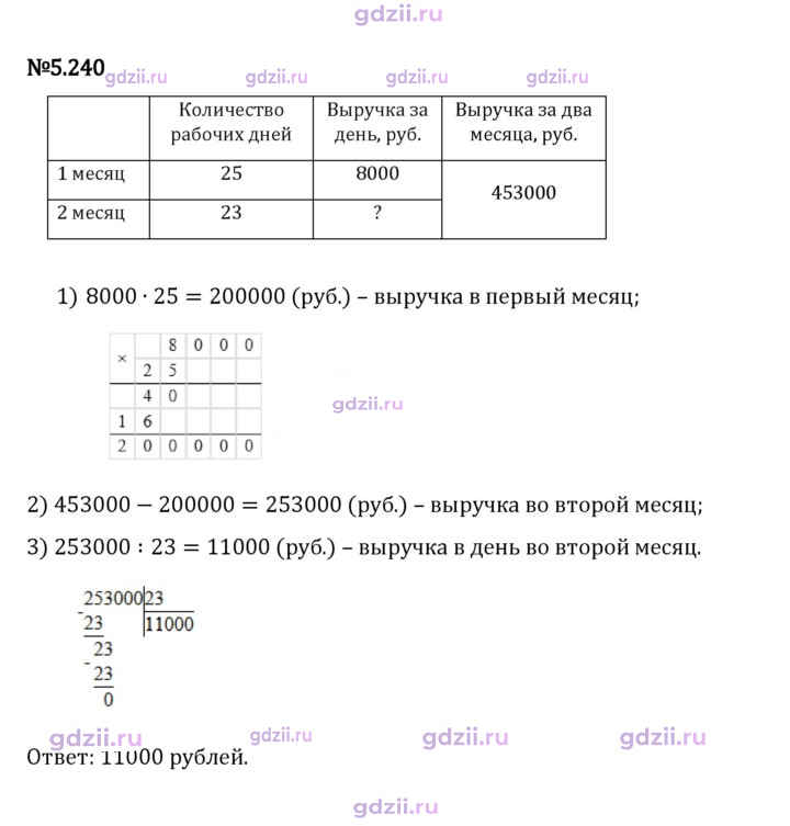 Скан решения номера 5.240