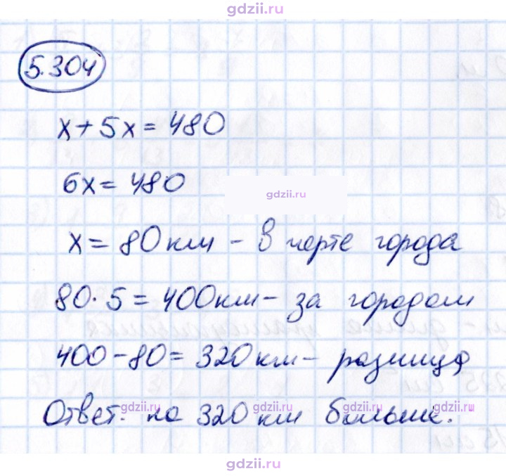 Скан решения номера 5.304